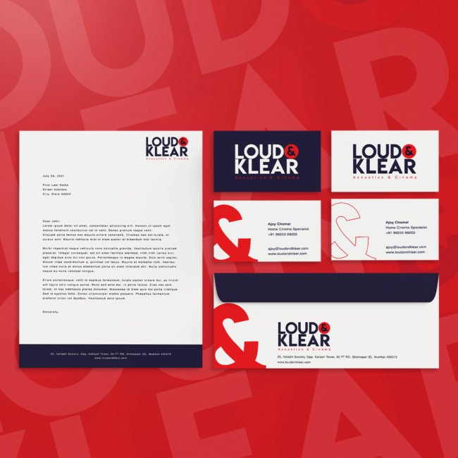 Loud & Klear Logo and Collateral Design By Mad Minds